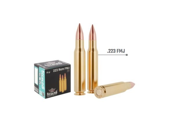 STERLING .223 FMJ Rifle Cartridge/ 55 Grain